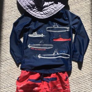 Toddler Swimsuit + Hat Set